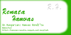 renata hamvas business card